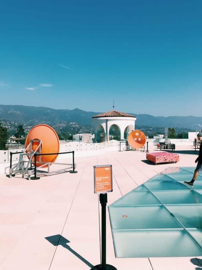 The rooftop of the MOXI Museum in Santa Barbara California