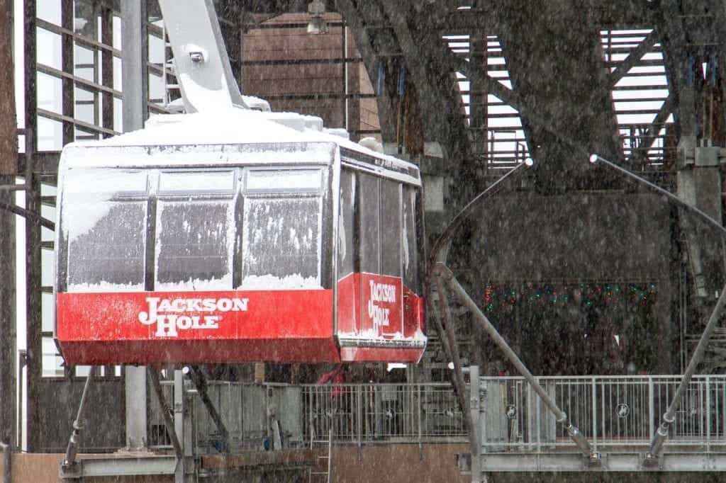 Gondola ski lift at Jackson Hole, Wyoming.
