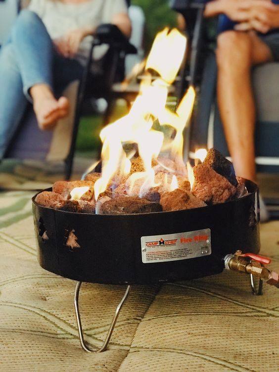 This propane fire pit is a fun RV gadget