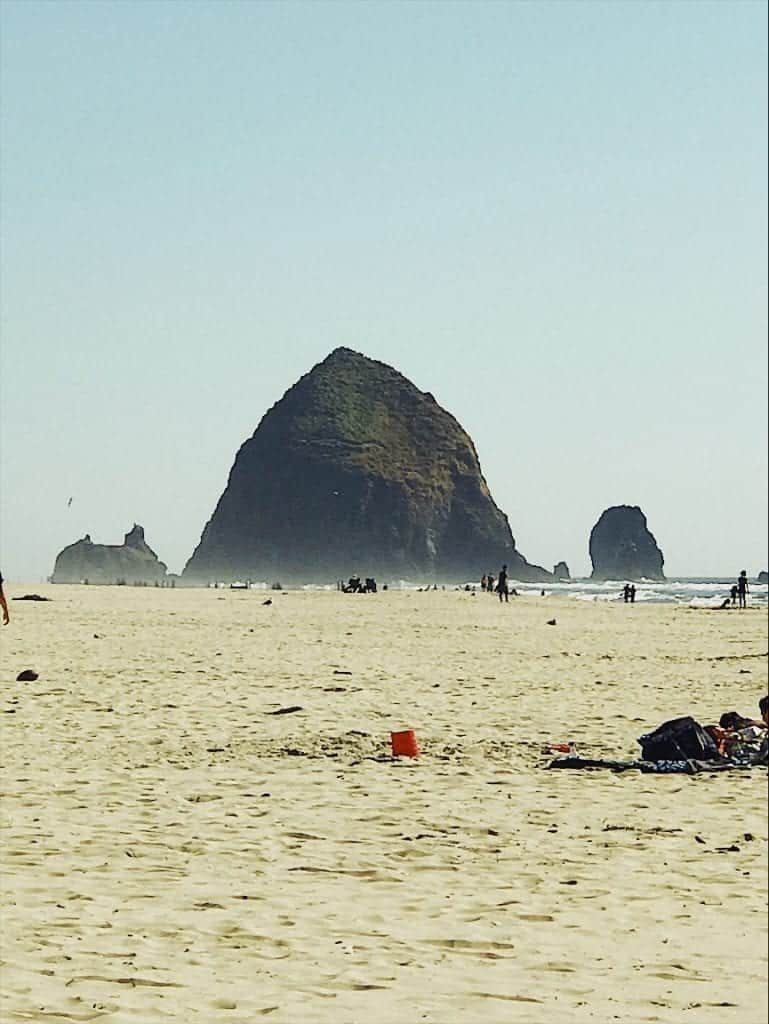 Iconic Haystack Rock at Cannon Beach in Oregon