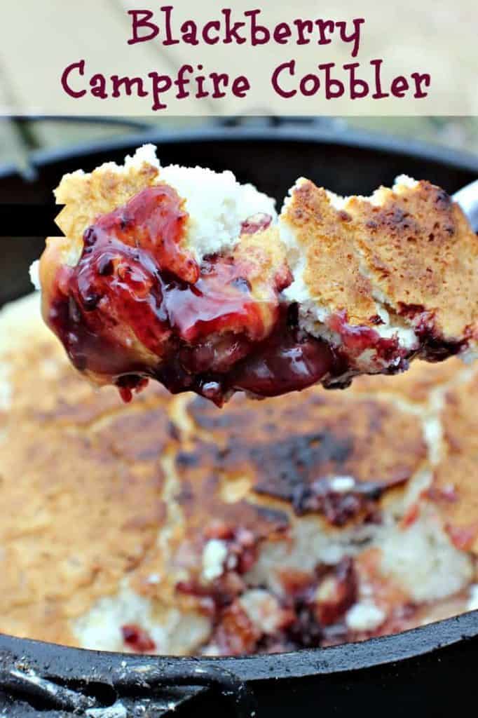 campfire desserts - 3 Ingredient Blackberry Campfire Cobbler