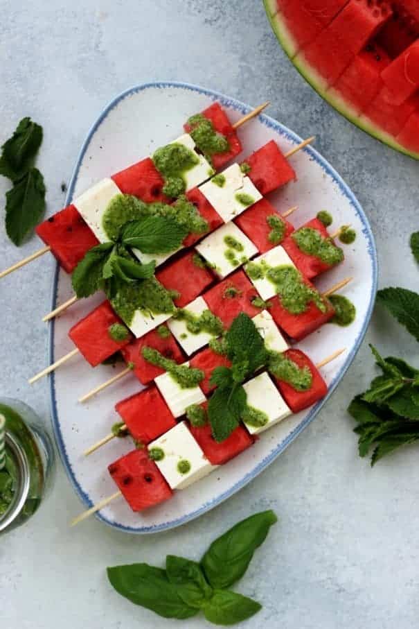 Take Along Watermelon Skewers for Camping