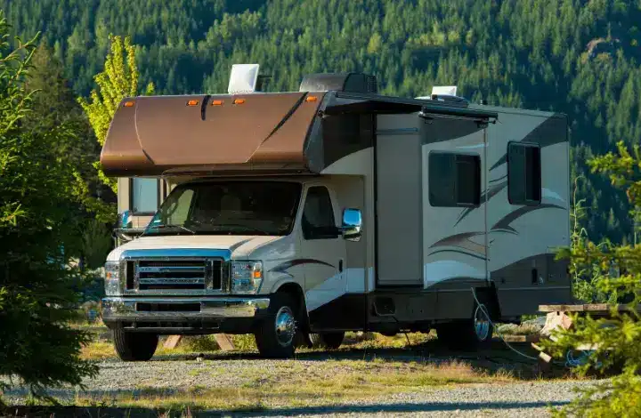 Class B RV parked at campsite could be a nice option for an RV rental