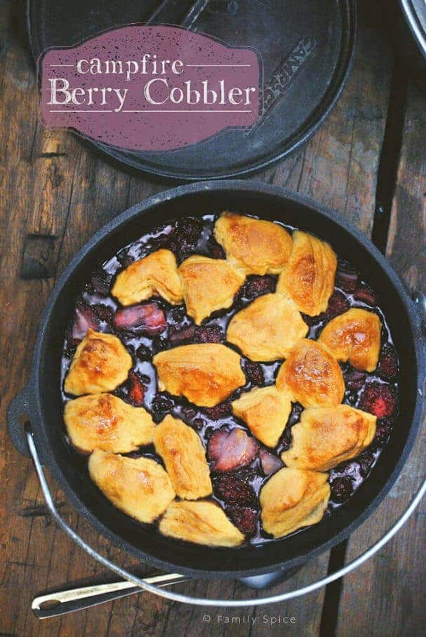 Dutch oven berry cobbler recipe