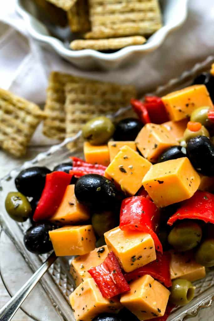Marinated Cheese pepper and olives