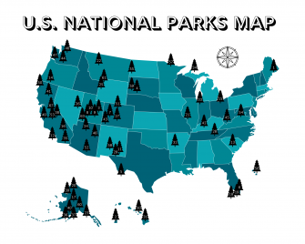 U.S. National Parks Map with All 63 Parks (Printable)