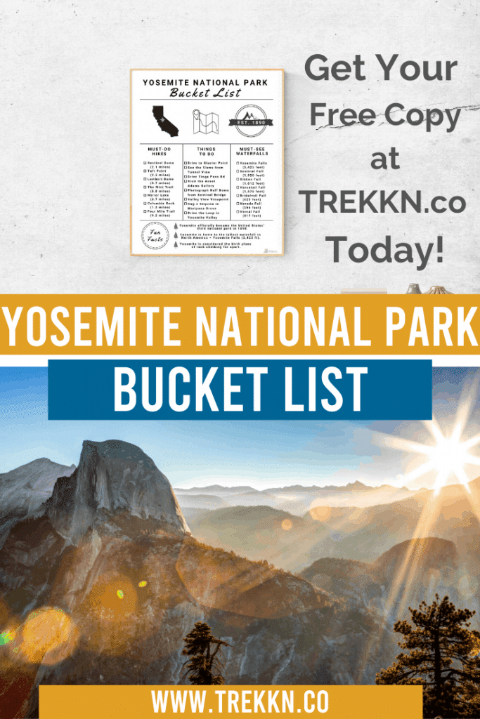Yosemite National Park Checklist