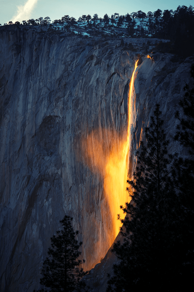 Horsetail Fall in Yosemite National Park