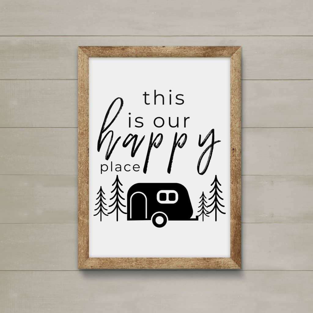 Printable RV Wall Decor This Is Our Happy Place
