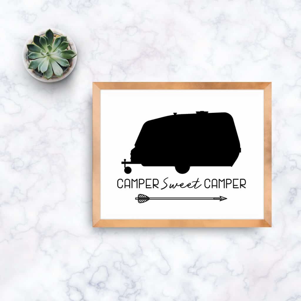 Camper Sweet Camper Printable Sign for Small Campers
