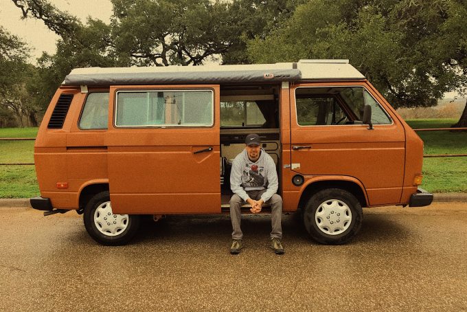 Man rents a camper van for the weekend