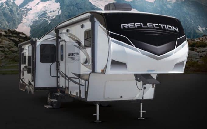 Reflection travel trailer exterior