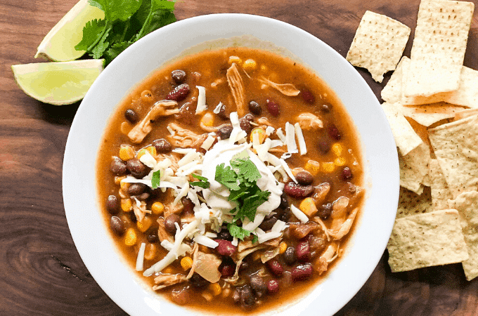 Easy Instant Pot Chicken Taco Soup to Make in Your RV