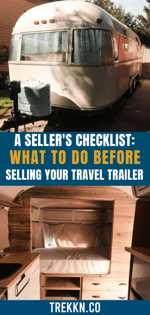 Seller's Checklist for Travel Trailer