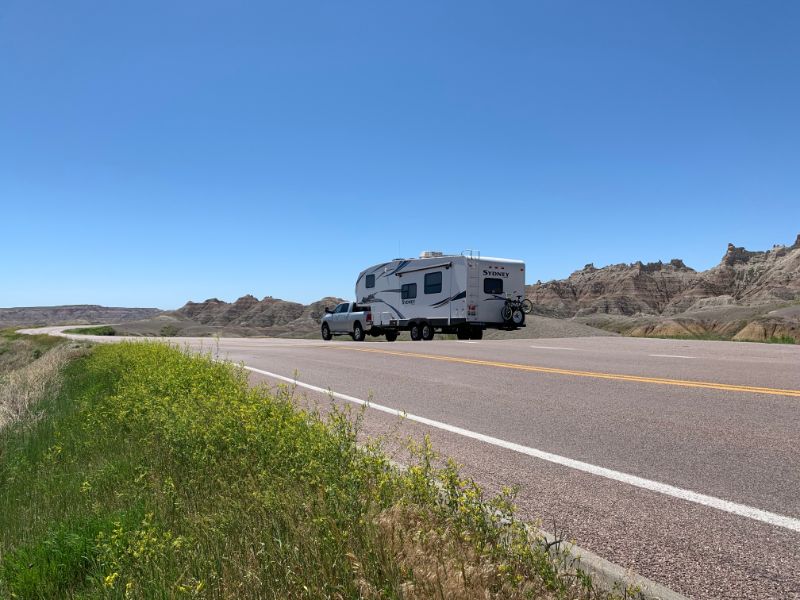 RVing in Badlands National park