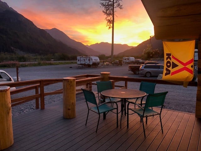 KOA RV campsite in Seward Alaska