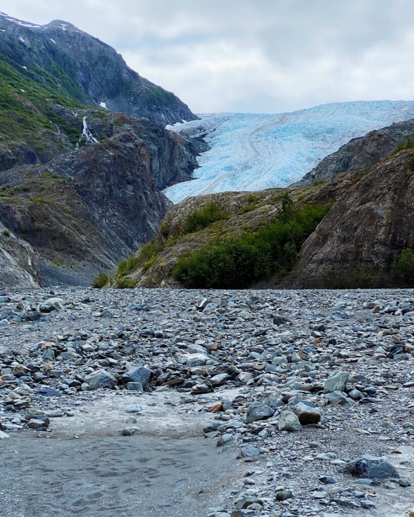 A view of Exit glacier in Alaska