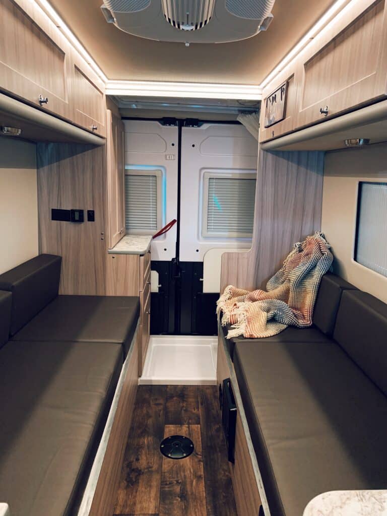 inside a 2018 Hymer campervan