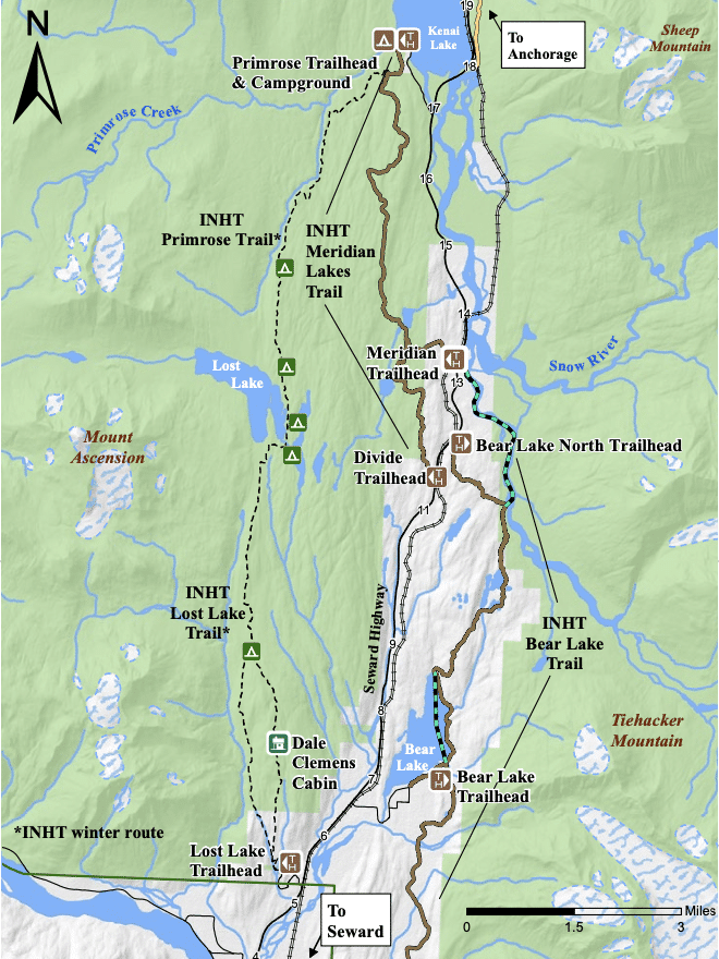 map of lost lake trail alaska