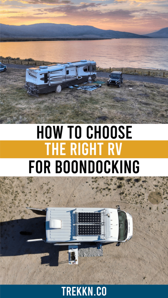 how to choose the right RV for boondocking