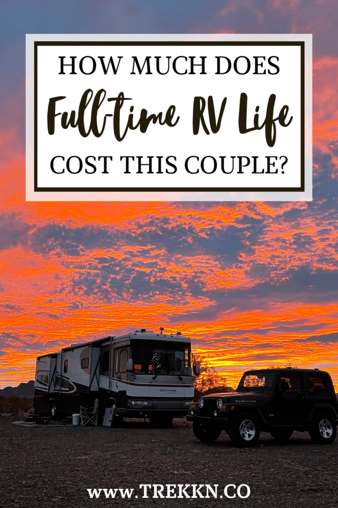 how much does full time RV life cost