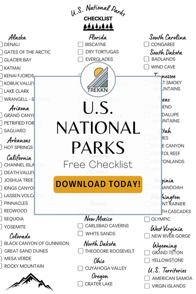 US National Parks Checklist