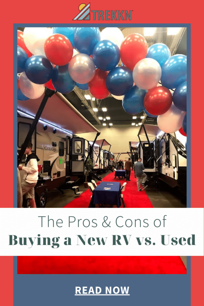 Viewing RVs for sale during search to buy a new or used RV