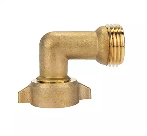 Solid Brass 90-Degree Elbow for RV Water Hose