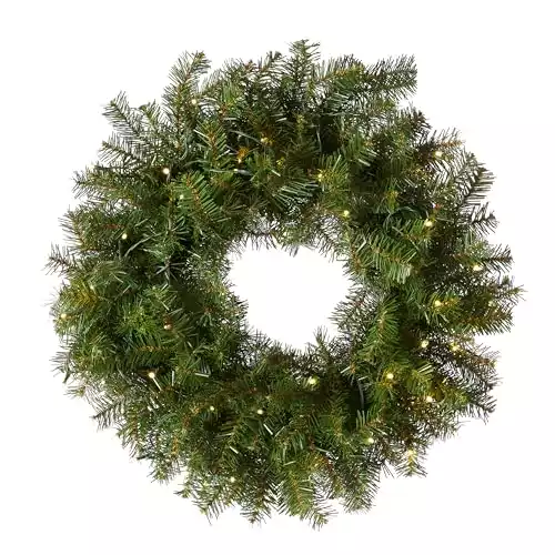 Pre-Lit Artificial Christmas Wreath