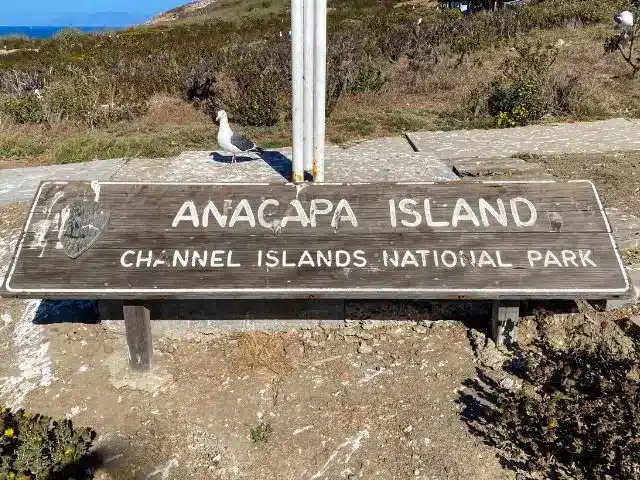 Sign near entrance to Channel Islands National Park