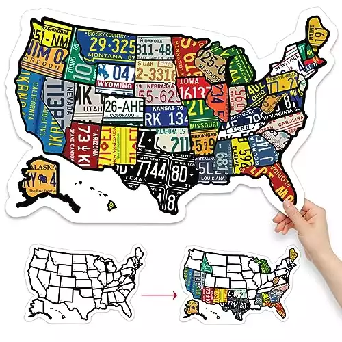 USA State Sticker Travel Map