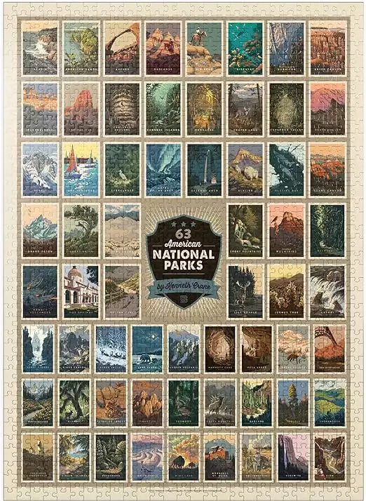 63 American National Parks Jigsaw Puzzle