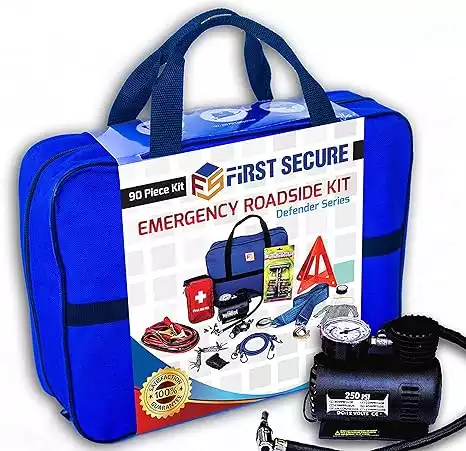 Emergency Roadside & First Aid Kit