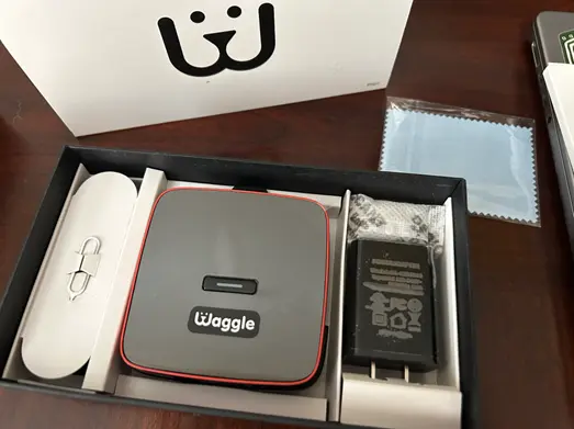 Waggle pet monitor in original packaging as shipped.