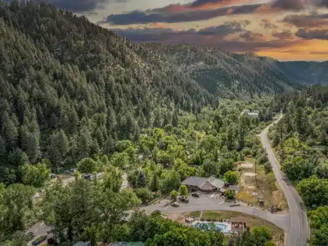 Aerial view of HTR Durango Campground