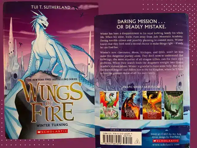 Cover and back of book titled Wings of Fire
