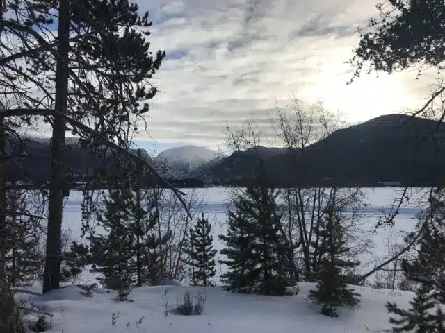 Winter landscape in Rocky Mountain National Park.